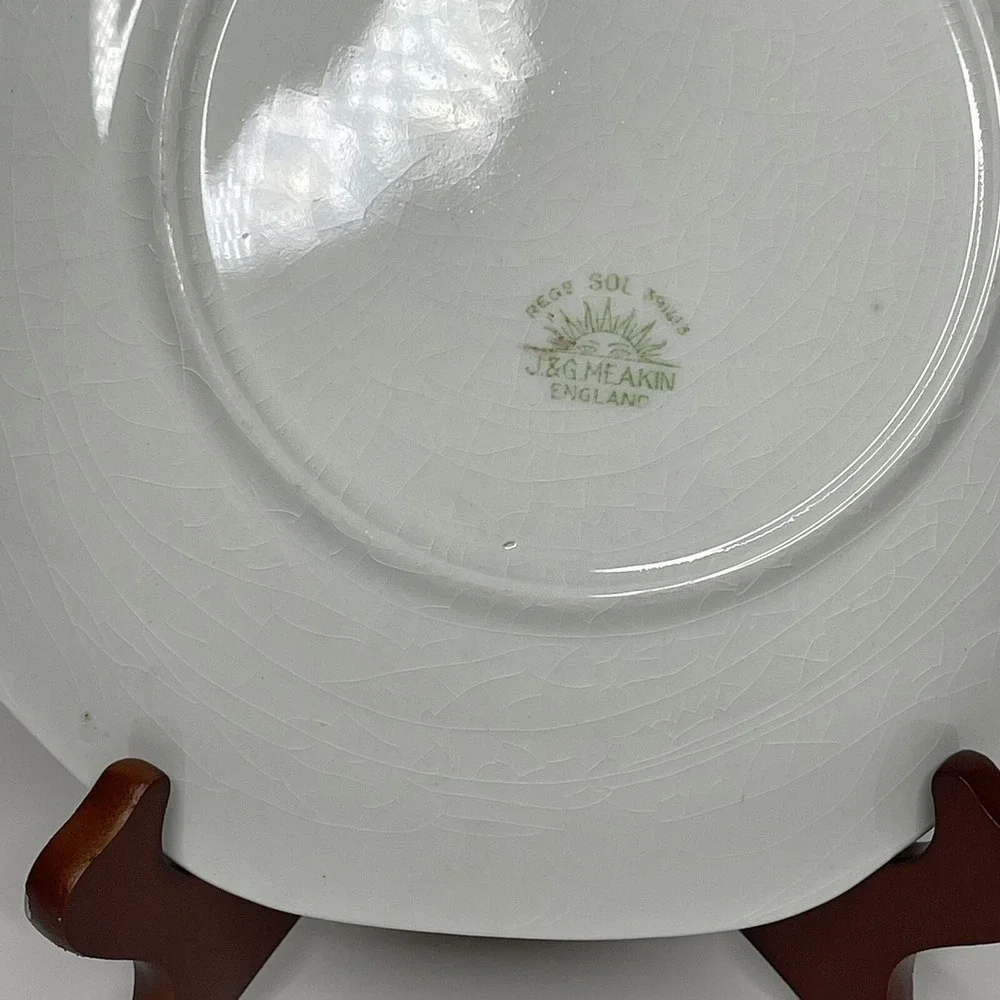 Antique J & G Meakin Dinner Plate Platter‎ England 391413 Crazing